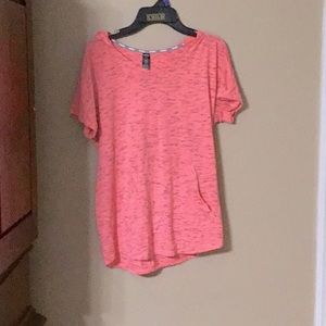 Women’s Coral & Black RBX Top - Size Small - In Excellent Condition.